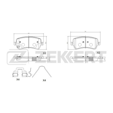 Колодки торм. диск. задн. Chery Tiggo 8 Pro 22- Tiggo 9 23- Tiggo 8 Pro Max 22- Exeed RX 23- TXL