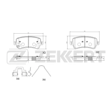 Колодки торм. диск. задн. Chery Tiggo 8 Pro 22- Tiggo 9 23- Tiggo 8 Pro Max 22- Exeed RX 23- TXL