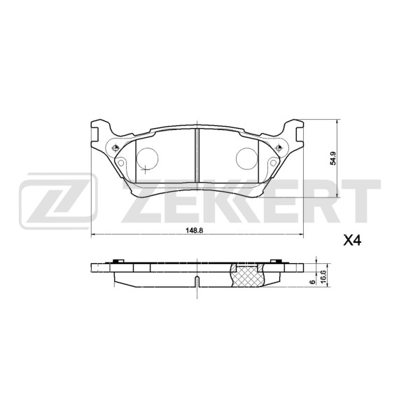 Колодки торм. диск. задн. Ford F-150 VII VIII 10-