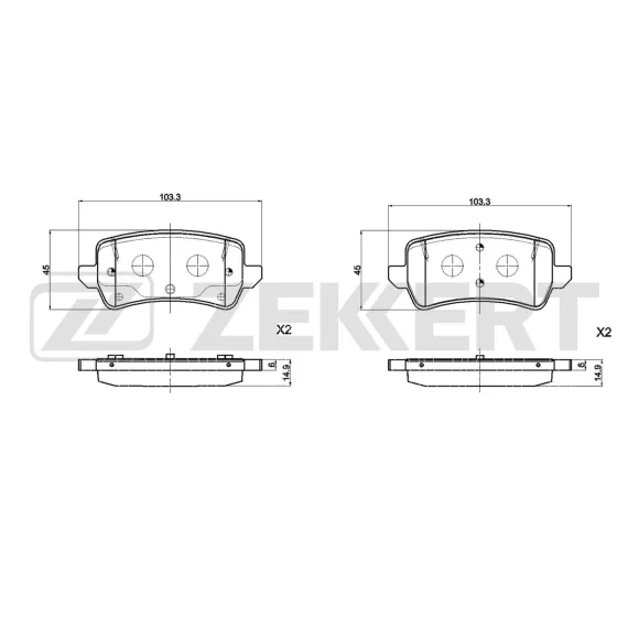 Колодки торм. диск. задн. Geely Emgrand 7 (SS11) 21-