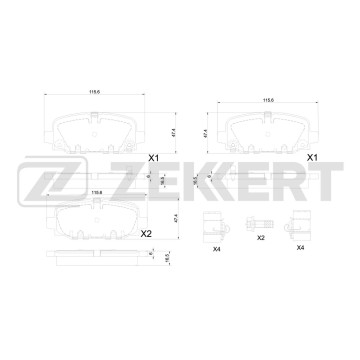 Колодки торм. диск. задн. Jeep Compass II 16-