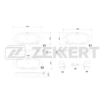 Колодки торм. диск. задн. Jeep Compass II 16-