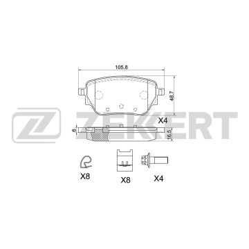 Колодки торм. диск. задн. MB A-Class (W177 V177) 18- B-Class (W247) 18- CLA (C118 X118 H247) 19