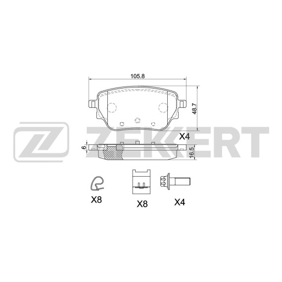 Колодки торм. диск. задн. MB A-Class (W177 V177) 18- B-Class (W247) 18- CLA (C118 X118 H247) 19