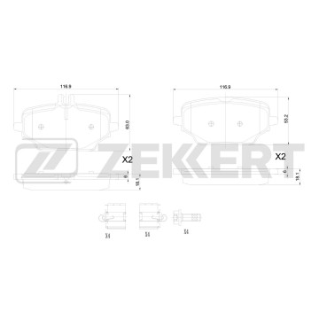 Колодки торм. диск. задн. MB GLE (V167 C167) 18-