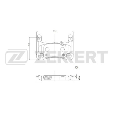 Колодки торм. диск. задн. Porsche Cayenne II III 17- Cayenne Coupe 19-
