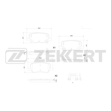 Колодки торм. диск. задн. Tesla Model S 15- Model X 15-