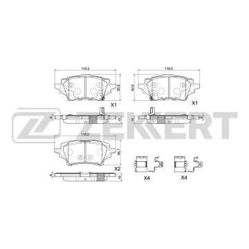 Колодки торм. диск. задн. Toyota Corolla (E210 A10 H10) 19- C-HR (X10) 16- Toyota Yaris (P210 A
