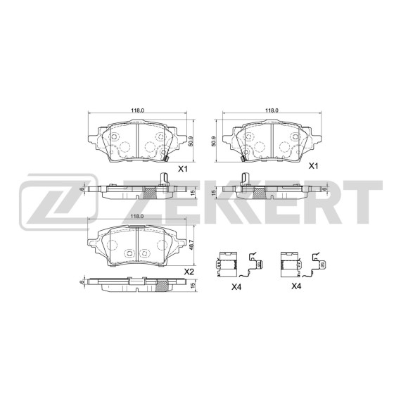 Колодки торм. диск. задн. Toyota Corolla (E210 A10 H10) 19- C-HR (X10) 16- Toyota Yaris (P210 A