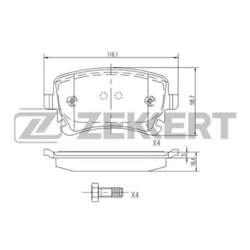Колодки торм. диск. задн. (смесь CERAMIC) Audi A4 II III 03- A6 II III 02- A6 Allroad 06- A8 II