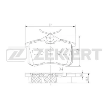 Колодки торм. диск. задн. (смесь CERAMIC) Audi A6 II 99- A8 98- Citroen C4 II 11- C8 02- Berling