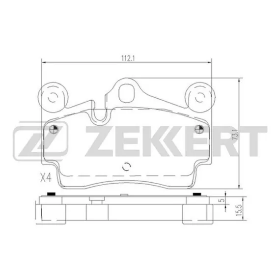 Колодки торм. диск. задн. (смесь CERAMIC) Audi Q7 06- Porsche Cayenne 02- VW Touareg 02-