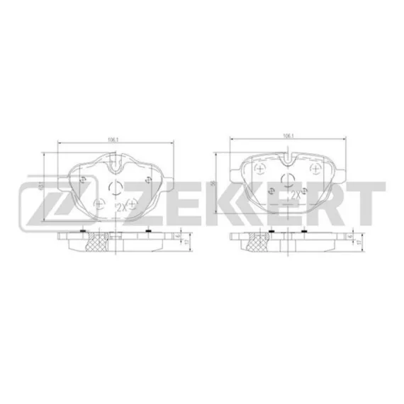 Колодки торм. диск. задн. (смесь CERAMIC) BMW 5 (F10 F11) 10- X3 (F25) 10- X4 (F26) 14- Z4 Roadst