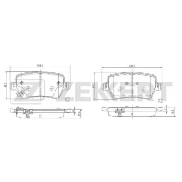 Колодки торм. диск. задн. (смесь CERAMIC) Chery Tiggo 4 19- Tiggo 8 20- Exeed TXL 19-