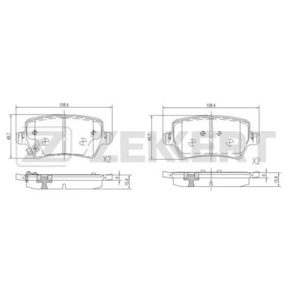Колодки торм. диск. задн. (смесь CERAMIC) Chery Tiggo 4 19- Tiggo 8 20- Exeed TXL 19-