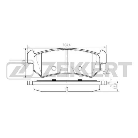 Колодки торм. диск. задн. (смесь CERAMIC) Chevrolet Aveo (T250 T255) 05- Lacetti (J200) 04- Nubir