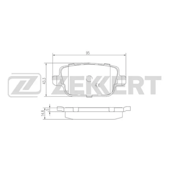 Колодки торм. диск. задн. (смесь CERAMIC) Ford Focus II 05- Galaxy II 06- Kuga 08- Mondeo IV 07-