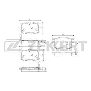 Колодки торм. диск. задн. (смесь CERAMIC) Honda Accord IV VII 90- Civic VII-IX 00- CR-V 96- Integ