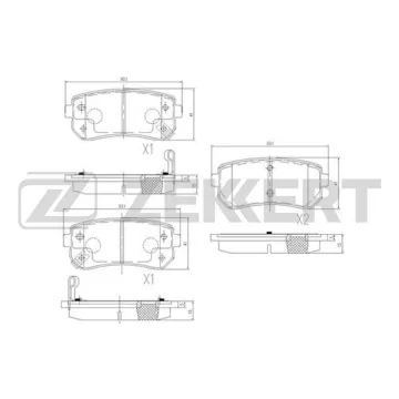 Колодки торм. диск. задн. (смесь CERAMIC) Hyundai Accent III 05- i30 07- ix35 10- ix20 10- Sonat