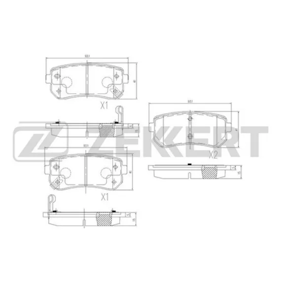 Колодки торм. диск. задн. (смесь CERAMIC) Hyundai Accent III 05- i30 07- ix35 10- ix20 10- Sonat