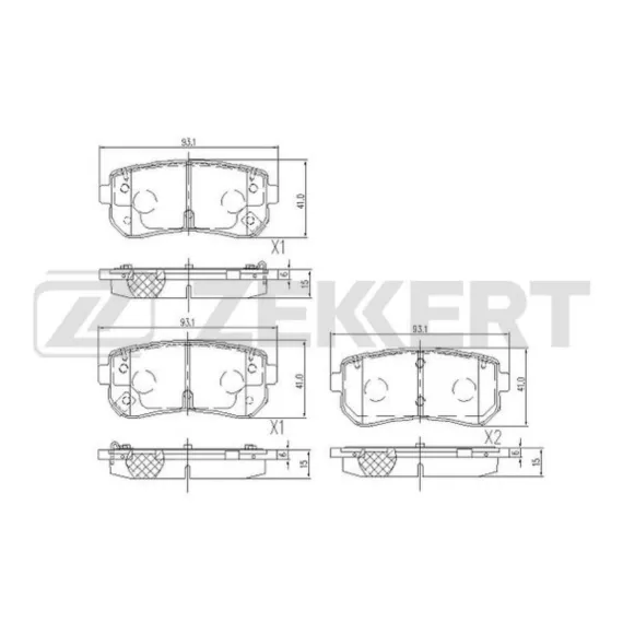 Колодки торм. диск. задн. (смесь CERAMIC) Hyundai Creta 16- Accent III 05- Tucson III 15- Kia Rio