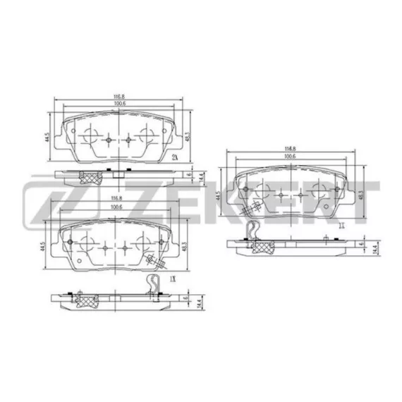 Колодки торм. диск. задн. (смесь CERAMIC) Hyundai Equus 09- Genesis 08- Santa Fe II III 06- Grand
