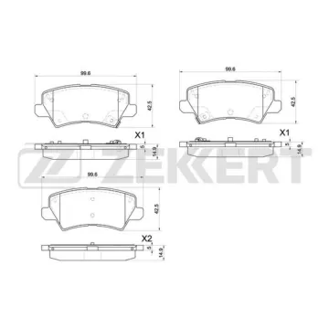 Колодки торм. диск. задн. (смесь CERAMIC) Hyundai i30 II III 13- Kia Ceed III 18- Optima IV 15- P