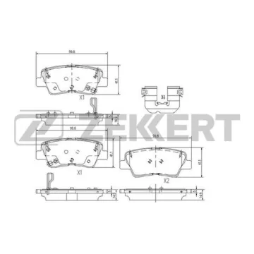 Колодки торм. диск. задн. (смесь CERAMIC) Hyundai Sonata VI 14- Tucson III 15- Kia Rio IV 17- Spo