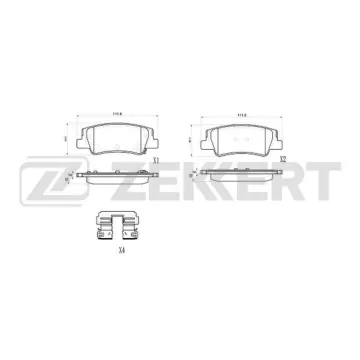 Колодки торм. диск. задн. (смесь CERAMIC) Hyundai Tucson IV 20- Sonata VIII 20- Kia K5 V 20-