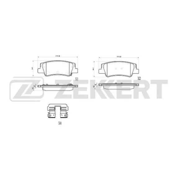 Колодки торм. диск. задн. (смесь CERAMIC) Hyundai Tucson IV 20- Sonata VIII 20- Kia K5 V 20-