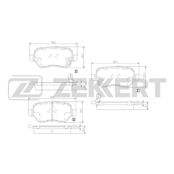 Колодки торм. диск. задн. (смесь CERAMIC) Kia Ceed II 12- Pro Ceed II 13-