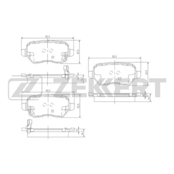 Колодки торм. диск. задн. (смесь CERAMIC) Kia Venga 10- Opel Astra G II 98- Astra H III 04- Corsa