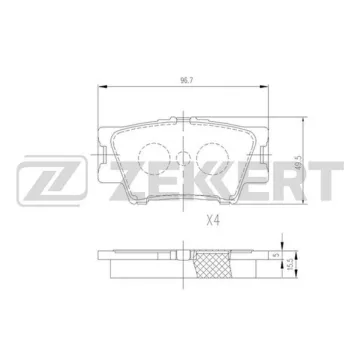Колодки торм. диск. задн. (смесь CERAMIC) Lexus ES (GSV40) 06- Toyota Camry (V40 V50) 06- Matrix (