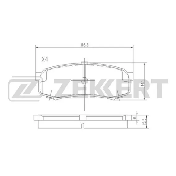 Колодки торм. диск. задн. (смесь CERAMIC) Lexus GX (J12) 02- RX (U15) 97- Mitsubishi Pajero IV 06-