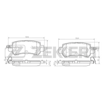 Колодки торм. диск. задн. (смесь CERAMIC) Mazda CX-3 15- CX-5 11-