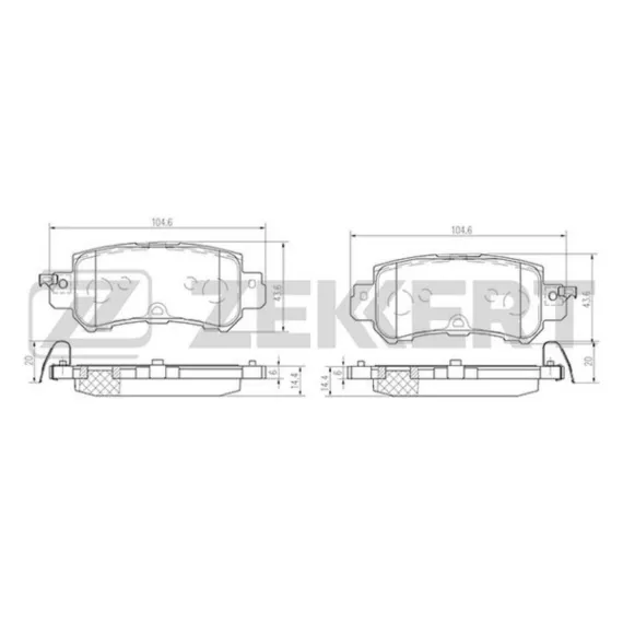Колодки торм. диск. задн. (смесь CERAMIC) Mazda CX-3 15- CX-5 11-