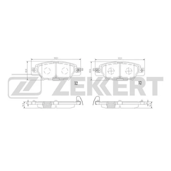 Колодки торм. диск. задн. (смесь CERAMIC) Mazda CX-5 14-