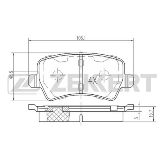 Колодки торм. диск. задн. (смесь CERAMIC) MB Vito (W639) 10- Ford Galaxy II 06- S-Max 06- LR Rang