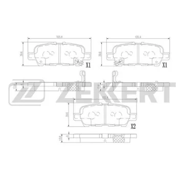 Колодки торм. диск. задн. (смесь CERAMIC) Nissan Cube (Z12) 10- Juke (F15) 10- Pulsar (C13) 14- T