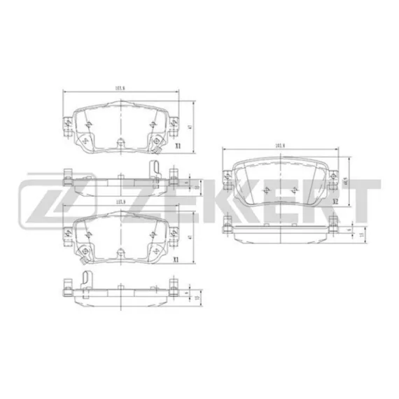 Колодки торм. диск. задн. (смесь CERAMIC) Nissan Qashqai (J11 J11_) 13- X-Trail (T32_) 14- Renault