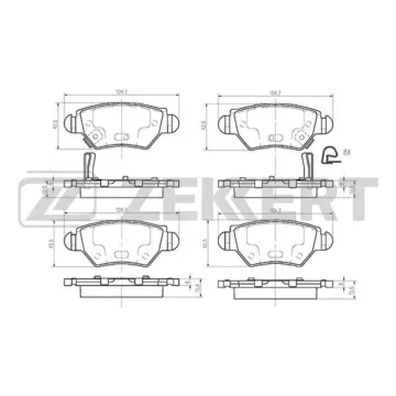 Колодки торм. диск. задн. (смесь CERAMIC) Opel Astra G 98- Astra H 07- Corsa C 03- Zafira A 99-