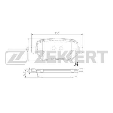 Колодки торм. диск. задн. (смесь CERAMIC) Opel Zafira B 05-
