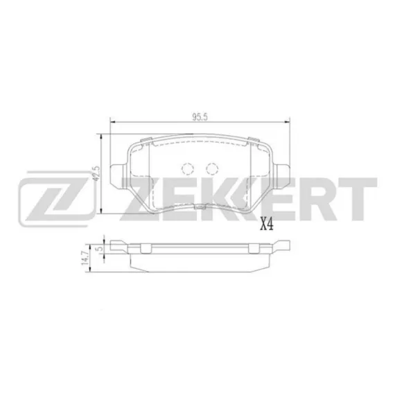 Колодки торм. диск. задн. (смесь CERAMIC) Opel Zafira B 05-