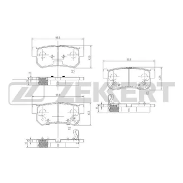 Колодки торм. диск. задн. (смесь CERAMIC) SsangYong Actyon 05- Actyon Sports II 12- Korando II 02-