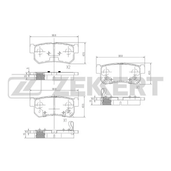 Колодки торм. диск. задн. (смесь CERAMIC) SsangYong Actyon 05- Actyon Sports II 12- Korando II 02-