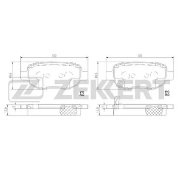 Колодки торм. диск. задн. (смесь CERAMIC) Tenet T4 (T19) 25- Chery Tiggo 4 Pro (T19) 20- Tiggo 4 (