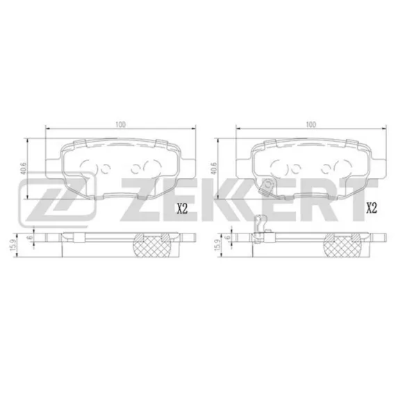 Колодки торм. диск. задн. (смесь CERAMIC) Tenet T4 (T19) 25- Chery Tiggo 4 Pro (T19) 20- Tiggo 4 (