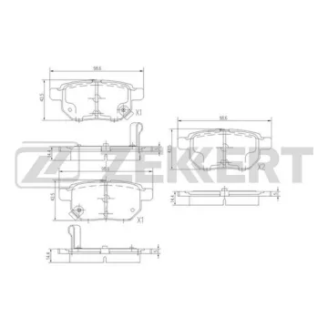 Колодки торм. диск. задн. (смесь CERAMIC) Toyota Auris (E150) 06- Corolla (E140 E150) 06- Corolla