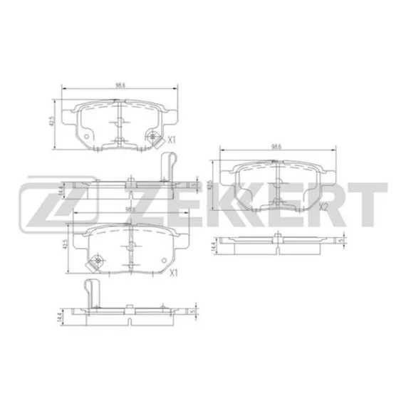 Колодки торм. диск. задн. (смесь CERAMIC) Toyota Auris (E150) 06- Corolla (E140 E150) 06- Corolla