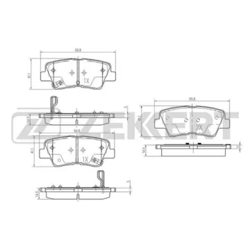 Колодки торм. диск. задн. (смесь CERAMIC) Toyota Auris (E180) 12- Hyundai i30 11- Veloster 11- Ki